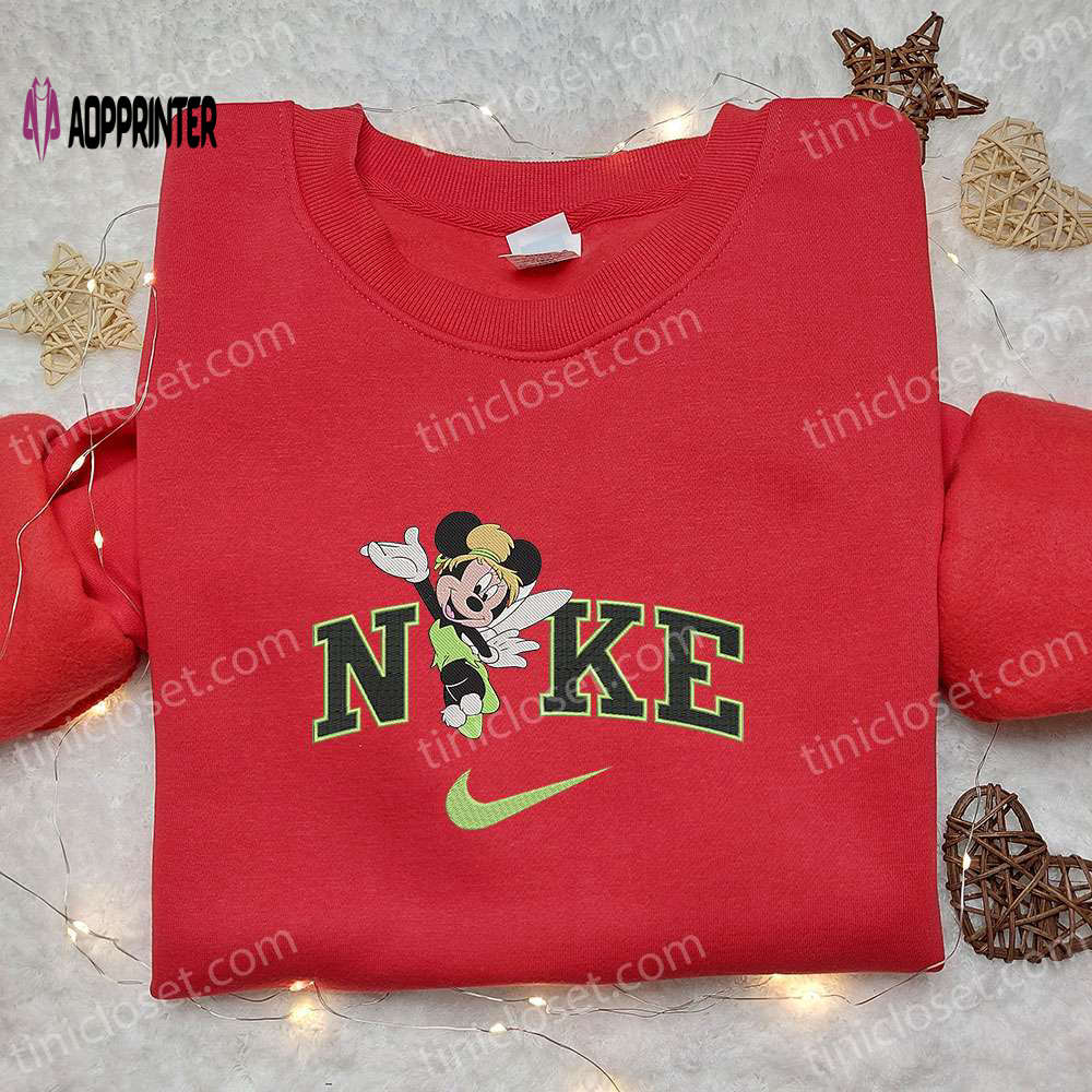 Disney Characters Embroidered Hoodie: Nike x Minnie Mouse & Tinker Bell Sweatshirt – Perfect Family Gifts Disney Characters Embroidered Hoodie: Nike x Minnie Mouse & Tinker Bell Sweatshirt – Perfect Family Gifts