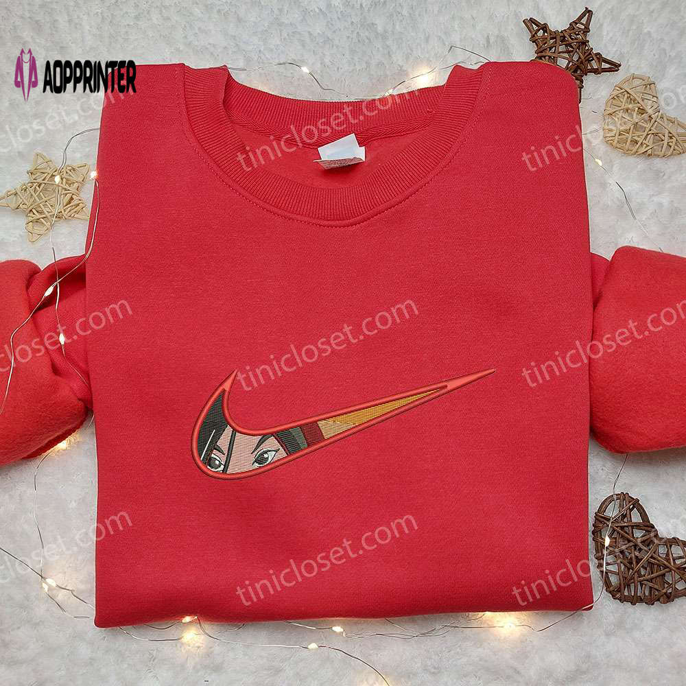 Nike x Mulan Swoosh Embroidered Shirt: Disney Movie Inspired Nike x Mulan Swoosh Embroidered Shirt: Disney Movie Inspired