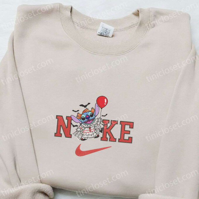 Nike x Pennywise Stitch Balloon Shirt & Hoodie: Funny Halloween Gifts