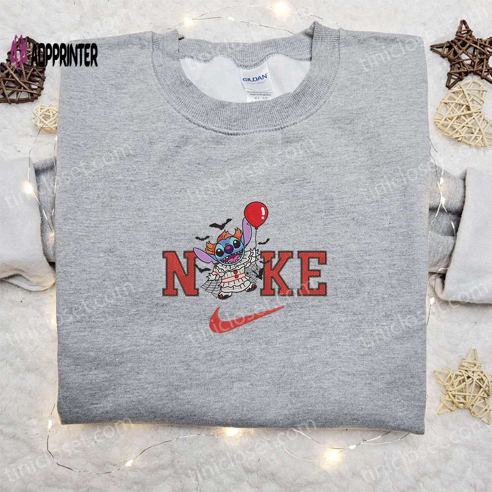 Nike x Pennywise Stitch Balloon Shirt & Hoodie: Funny Halloween Gifts Nike x Pennywise Stitch Balloon Shirt & Hoodie: Funny Halloween Gifts