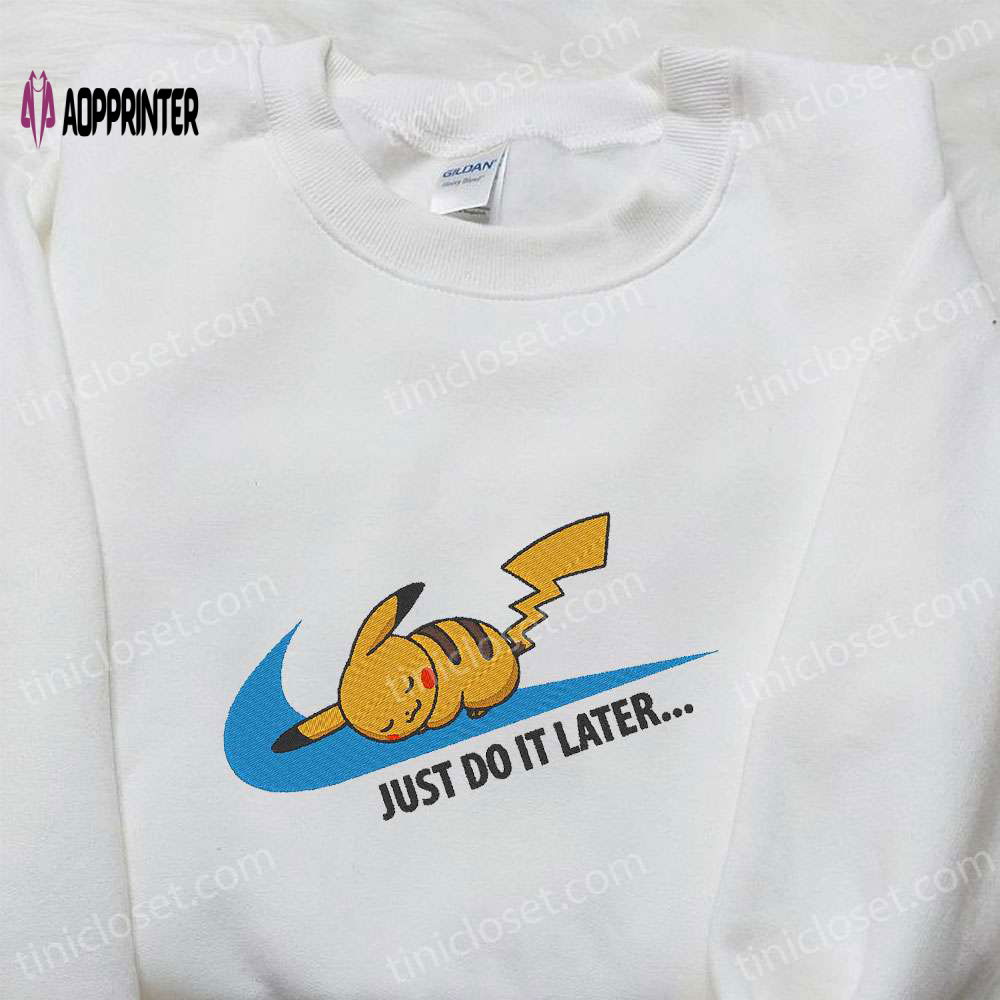 Nike x Pikachu Anime Embroidered Shirt – Pokemon Inspired T-shirt Nike x Pikachu Anime Embroidered Shirt – Pokemon Inspired T-shirt