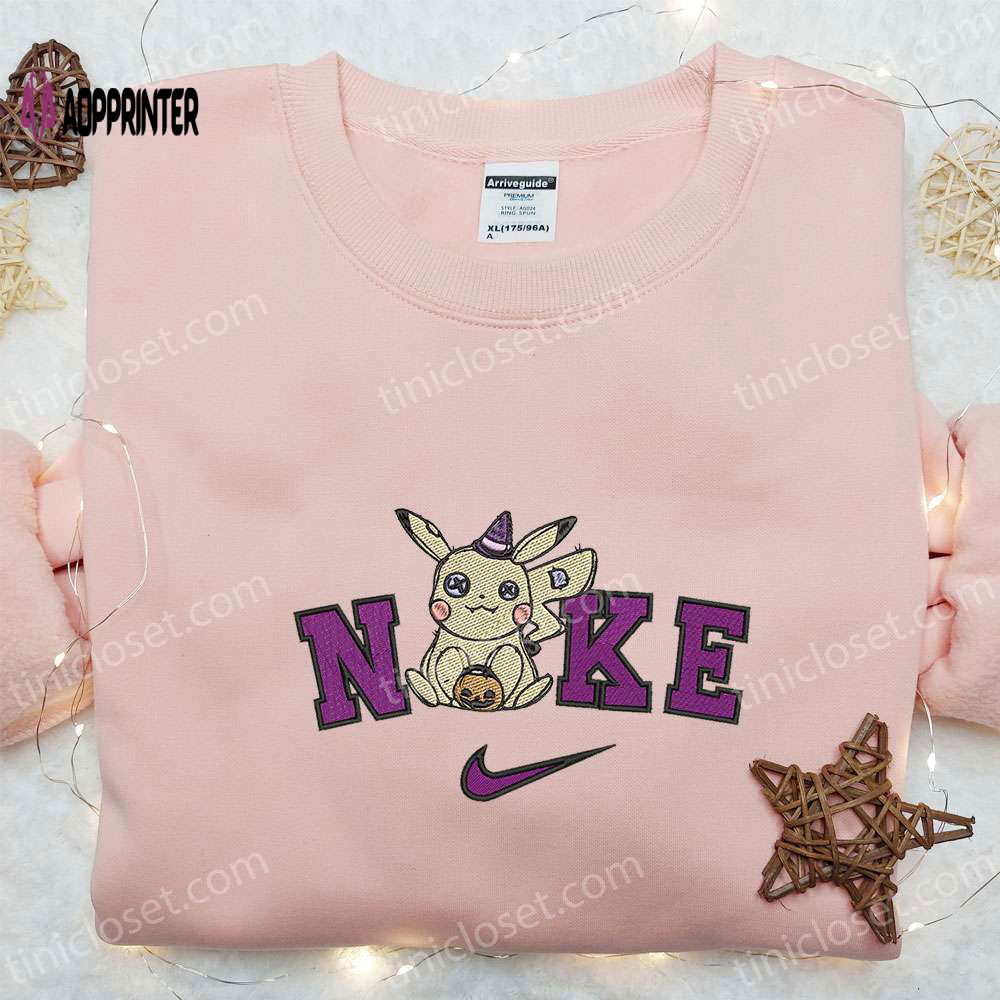 Nike x Pikachu Witch Halloween Embroidered Shirt – Pokemon Inspired Nike x Pikachu Witch Halloween Embroidered Shirt – Pokemon Inspired