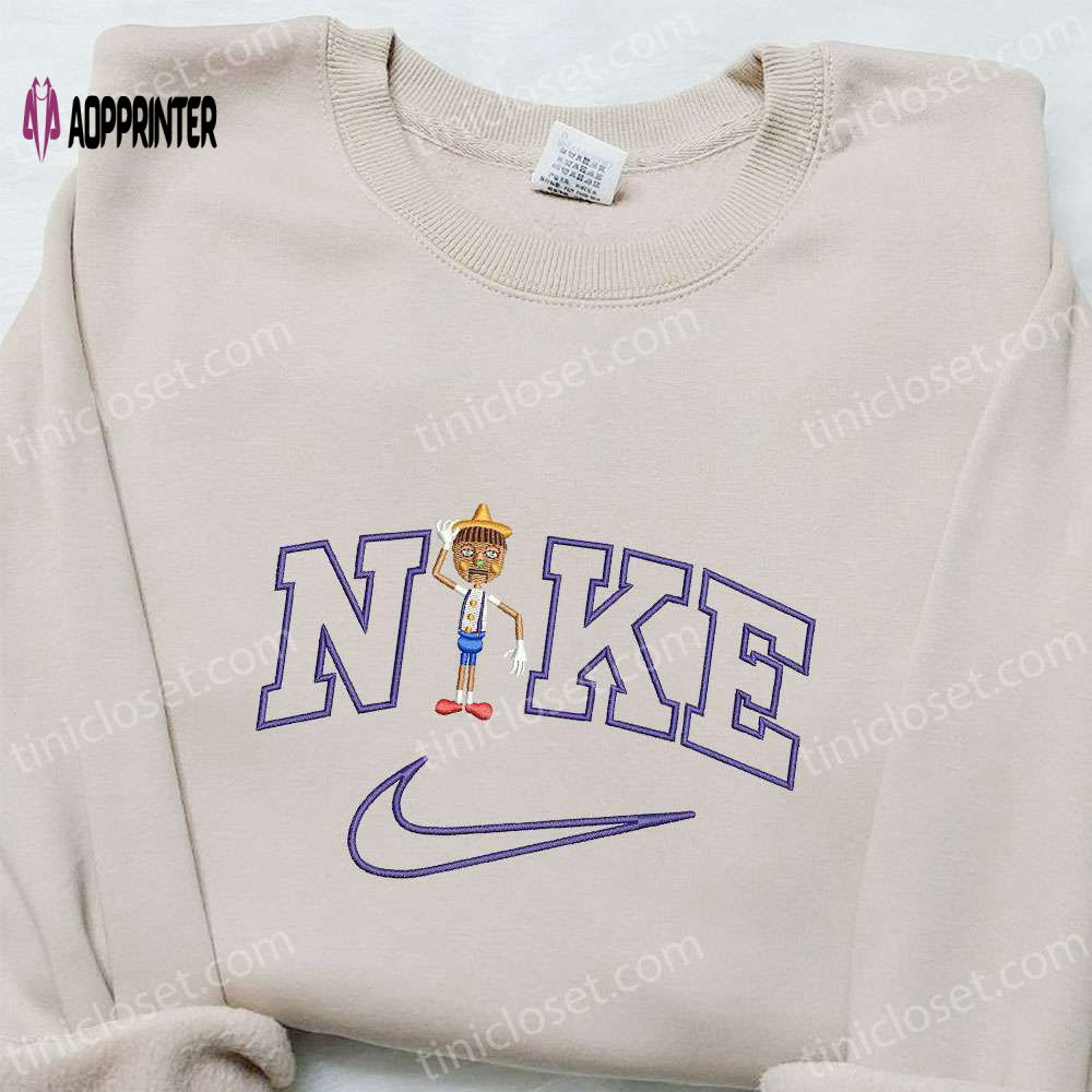 Nike x Pinocchio Cartoon Embroidered Shirt – Disney Characters Inspired T-Shirt Nike x Pinocchio Cartoon Embroidered Shirt – Disney Characters Inspired T-Shirt