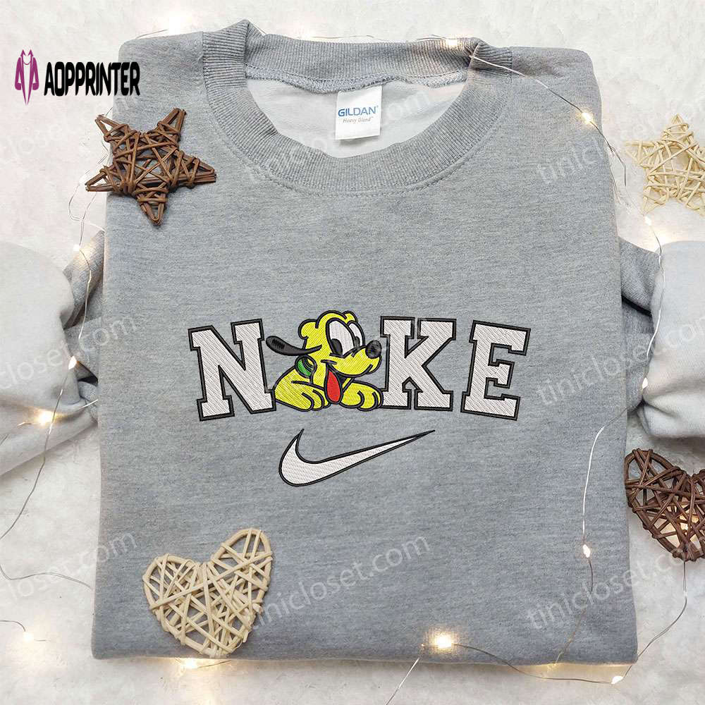 Nike x Pluto & Mickey Mouse Embroidered Sweatshirt & Shirt: Disney-Inspired & Nike Branded Apparel Nike x Pluto & Mickey Mouse Embroidered Sweatshirt & Shirt: Disney-Inspired & Nike Branded Apparel