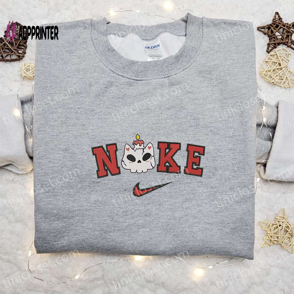 Spooky Nike x Skull Halloween Hoodie & T-shirt: Best Family Gifts Spooky Nike x Skull Halloween Hoodie & T-shirt: Best Family Gifts