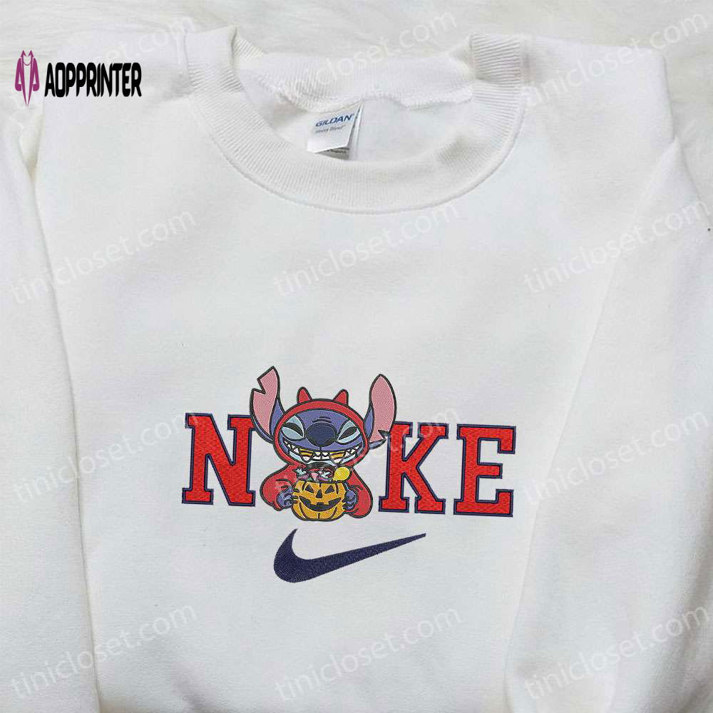 Nike x Stitch Candy Halloween & Lilo and Stitch Characters Embroidered Shirt – Nike Inspired Nike x Stitch Candy Halloween & Lilo and Stitch Characters Embroidered Shirt – Nike Inspired