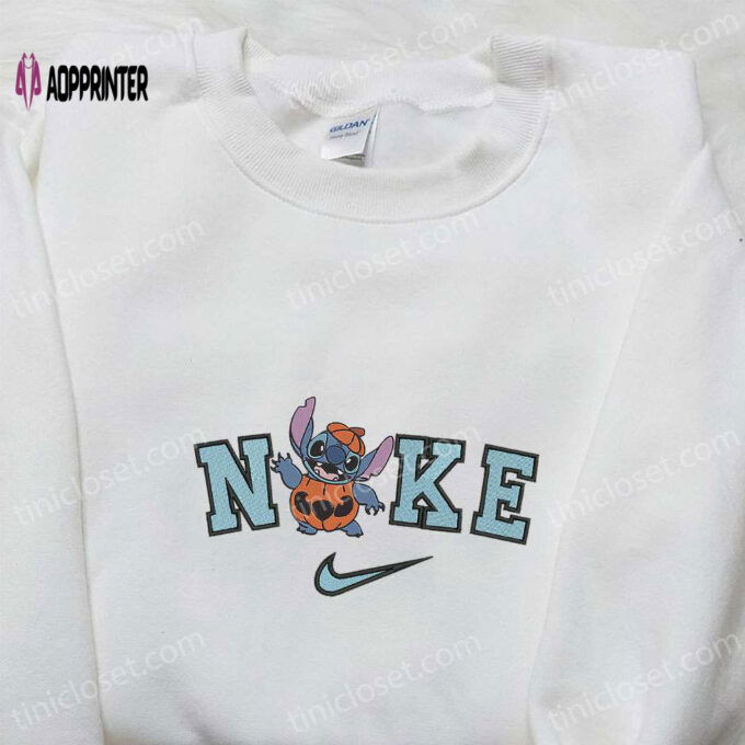 Nike x Stitch Pumpkin Embroidered T-shirt & Hoodie: Best Family Gifts