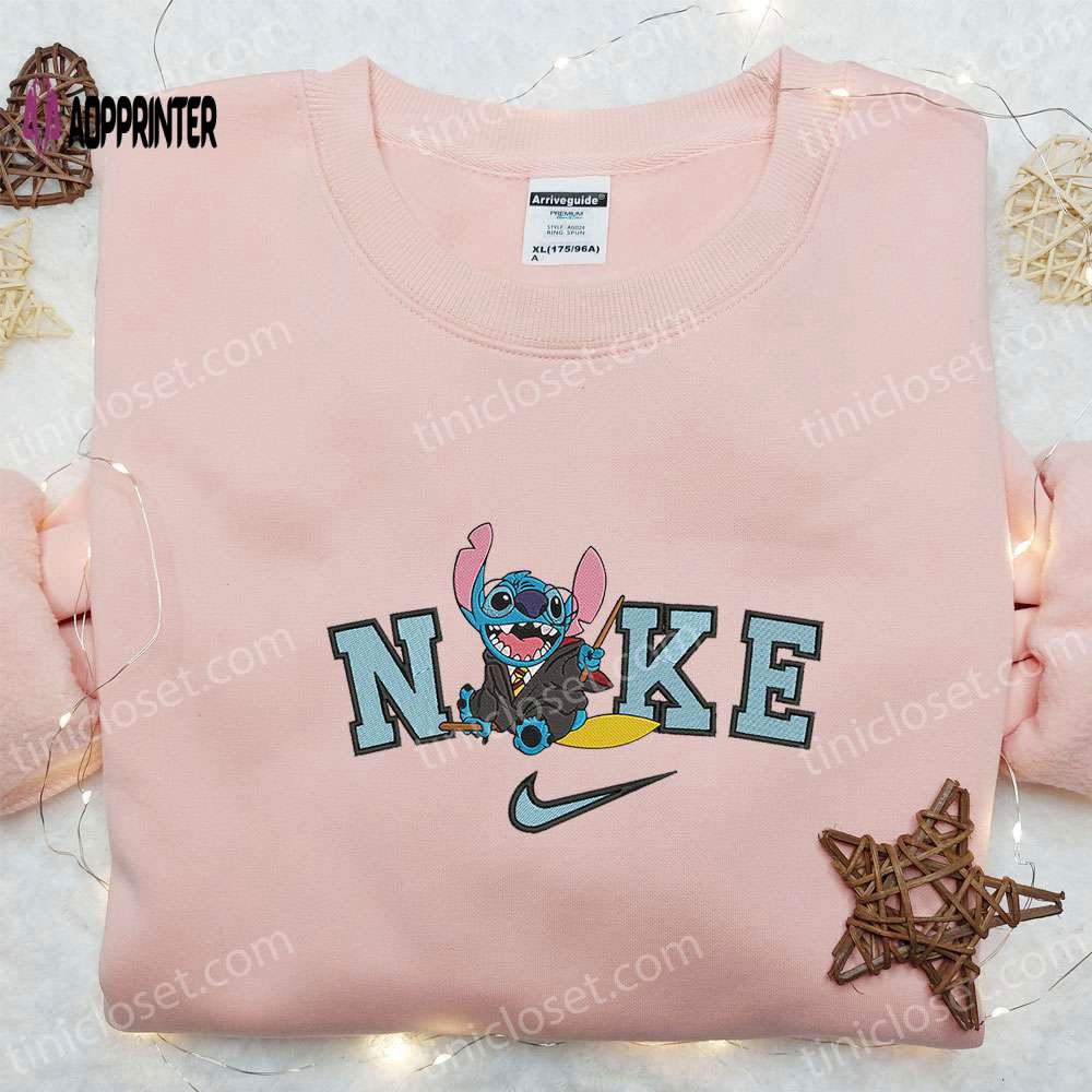 Nike x Stitch Witch Halloween Embroidered Shirt with Disney Characters – Nike Inspired Nike x Stitch Witch Halloween Embroidered Shirt with Disney Characters – Nike Inspired