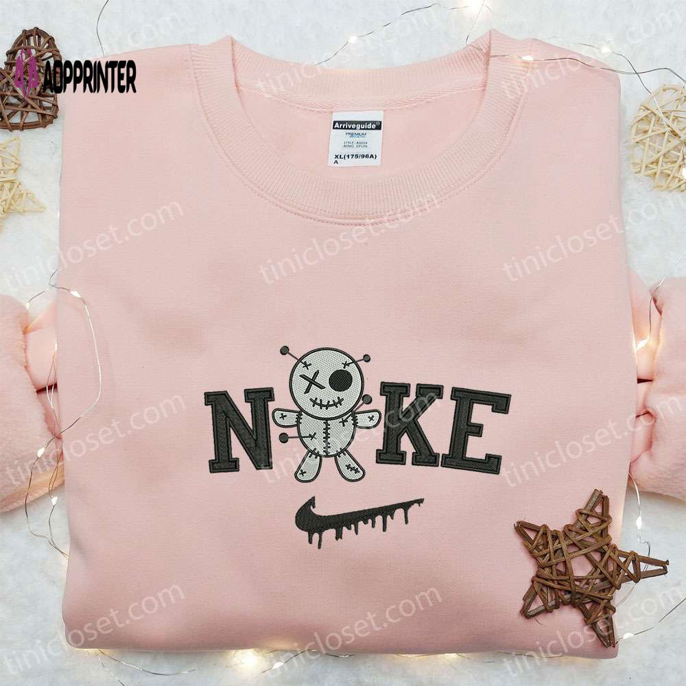 Nike x Thinking of You Voodoo Doll Embroidered Shirt: Best Halloween Gift for Family Nike x Thinking of You Voodoo Doll Embroidered Shirt: Best Halloween Gift for Family