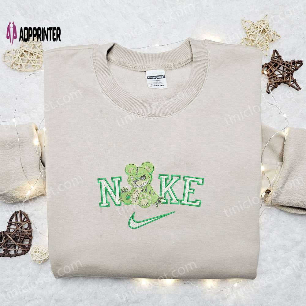 Nike x Zombie Bear Embroidered Sweatshirt – Cool Halloween Hoodie & T-shirt Nike x Zombie Bear Embroidered Sweatshirt – Cool Halloween Hoodie & T-shirt