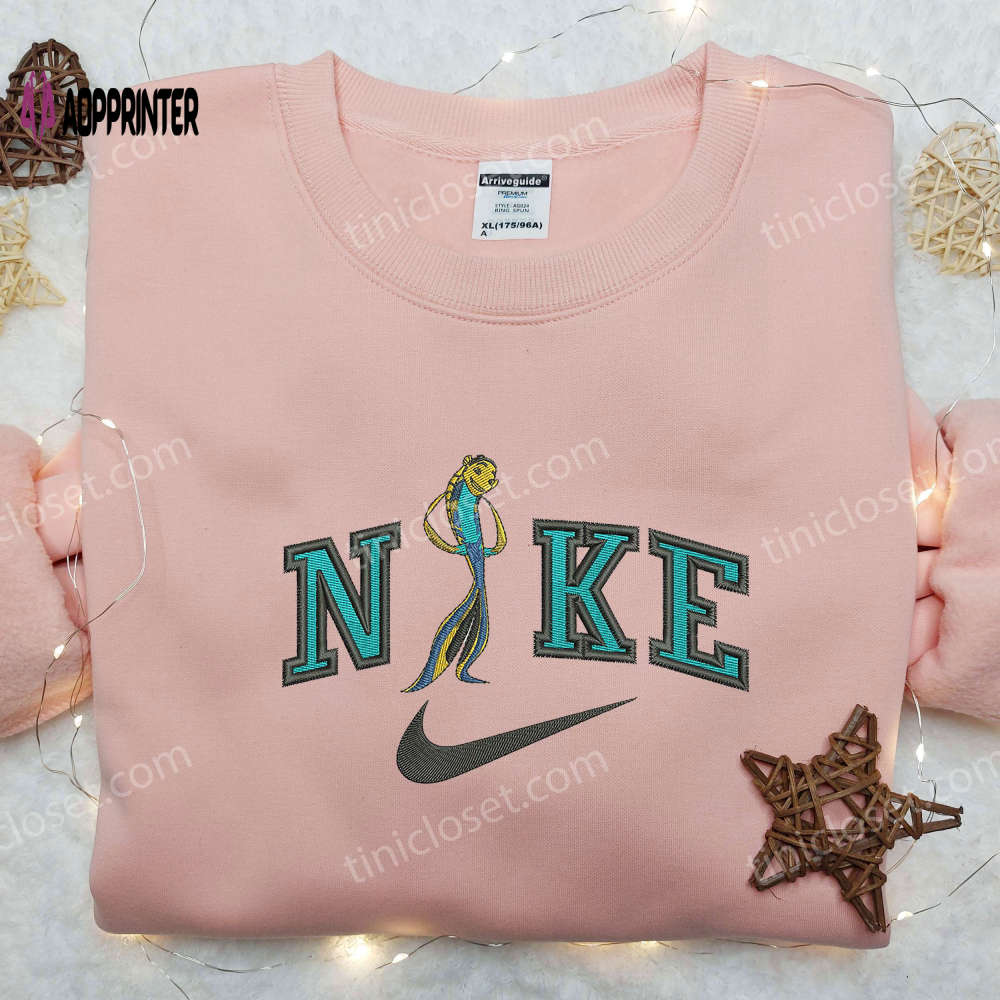 Oscar Fish x Nike Embroidered Shirt: Cartoon Shark Tale Design Oscar Fish x Nike Embroidered Shirt: Cartoon Shark Tale Design