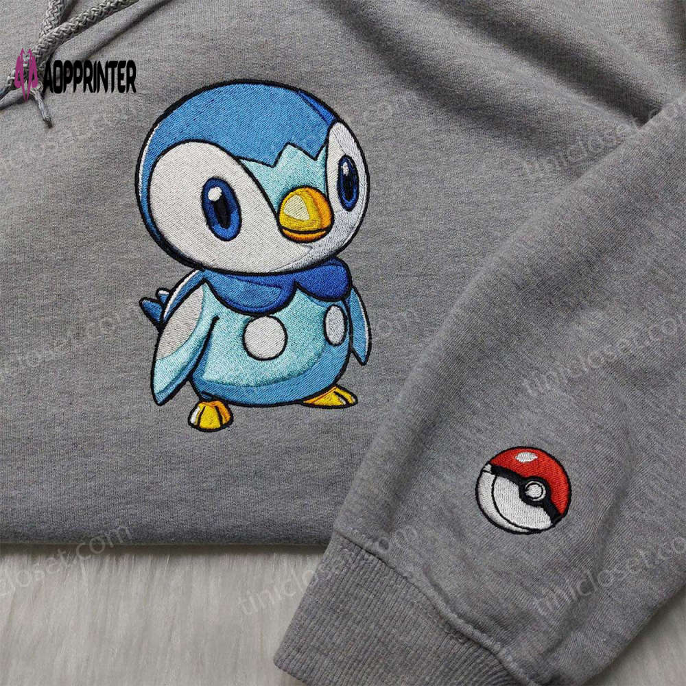 Piplup Pokemon Embroidered Shirt & Sweatshirt – Anime Hoodies for Fans Piplup Pokemon Embroidered Shirt & Sweatshirt – Anime Hoodies for Fans