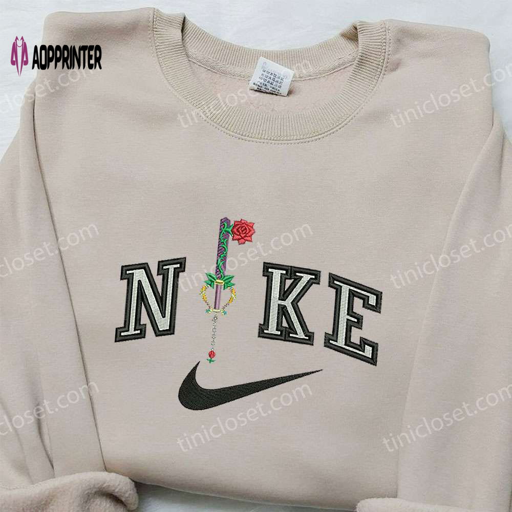 Rose x Nike Embroidered Sweatshirt – Flower Shirt Nike Inspired Embroidery Rose x Nike Embroidered Sweatshirt – Flower Shirt Nike Inspired Embroidery