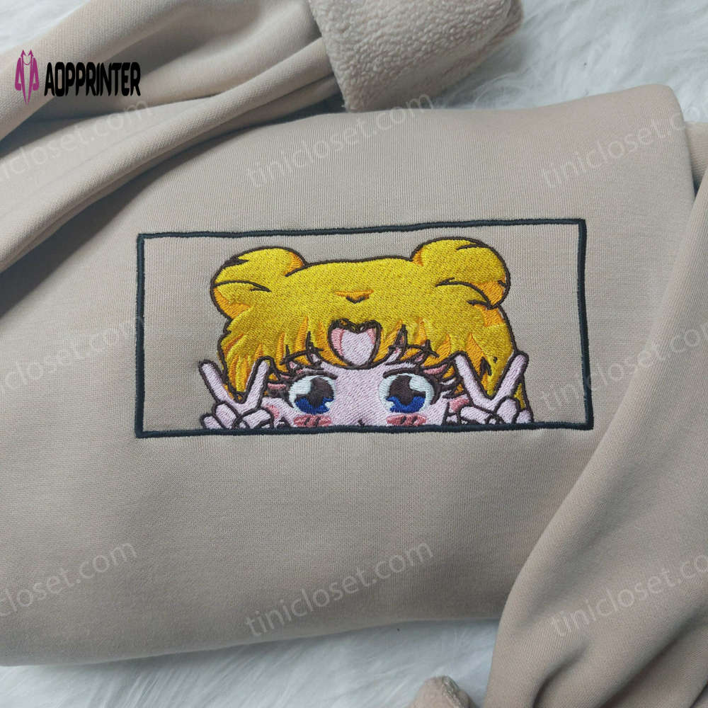 Sailor Moon Embroidered Shirt: Cute Anime Sweatshirt for Girls Sailor Moon Embroidered Shirt: Cute Anime Sweatshirt for Girls