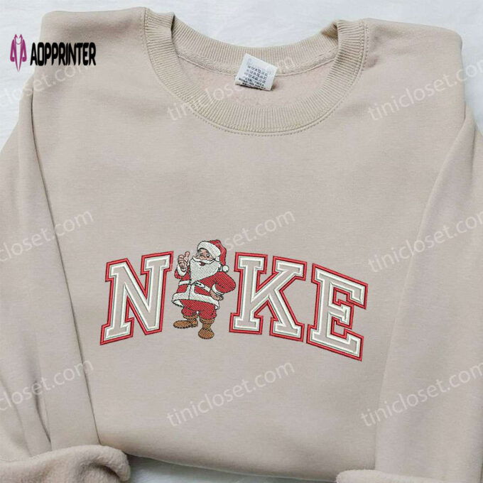 Santa Claus x Nike Embroidered Sweatshirt: Best Christmas Gift Ideas Nike Inspired Shirt