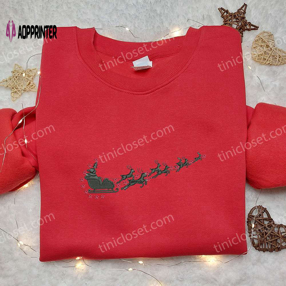Santa Claus x Nike Swoosh Embroidered Sweatshirt – Best Christmas Gift Idea Nike Inspired Shirt Santa Claus x Nike Swoosh Embroidered Sweatshirt – Best Christmas Gift Idea Nike Inspired Shirt
