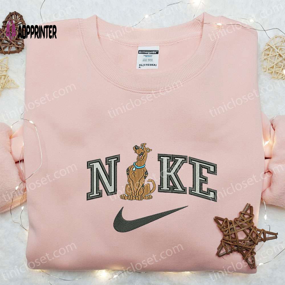 Scooby Doo x Nike Cartoon Embroidered Sweatshirt: Custom Hoodie for a Playful Style Scooby Doo x Nike Cartoon Embroidered Sweatshirt: Custom Hoodie for a Playful Style