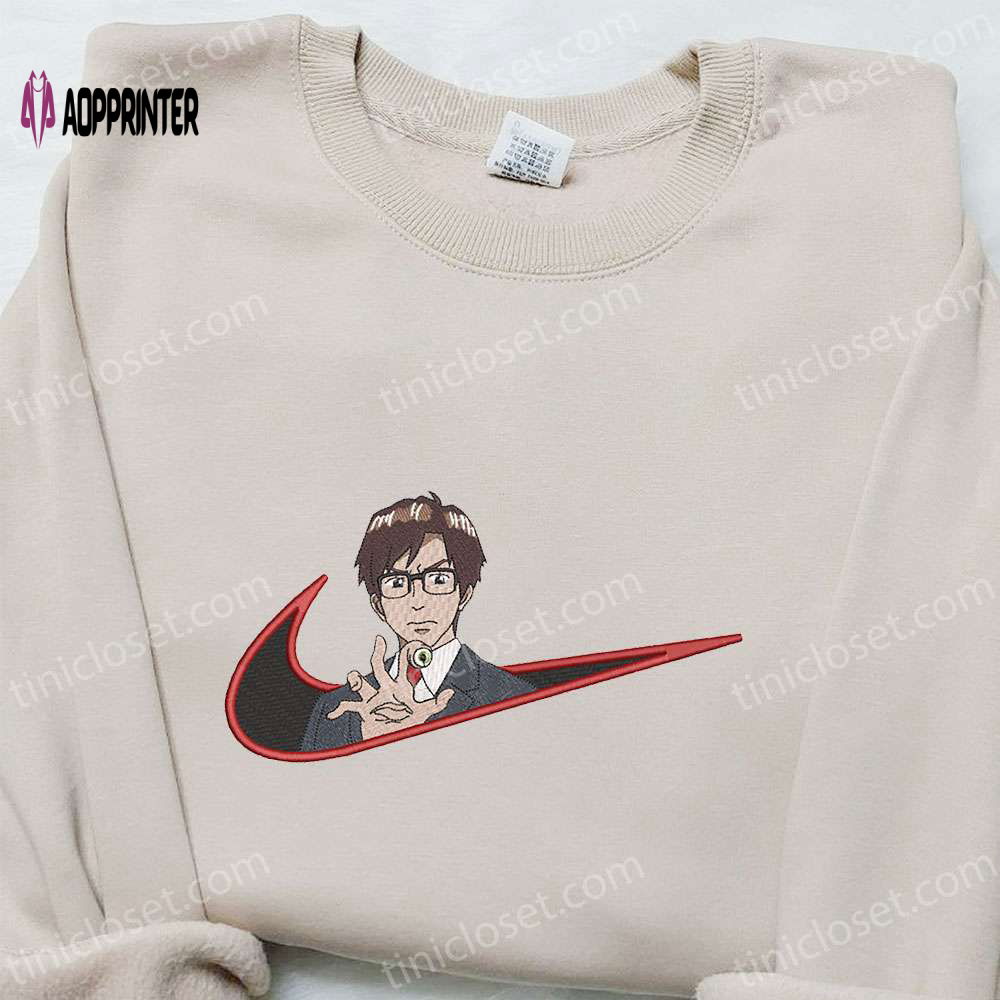 Shinichi Izumi x Nike Swoosh Anime Embroidered Hoodie & Shirts: Kiseijuu & Nike Inspired Apparel Shinichi Izumi x Nike Swoosh Anime Embroidered Hoodie & Shirts: Kiseijuu & Nike Inspired Apparel