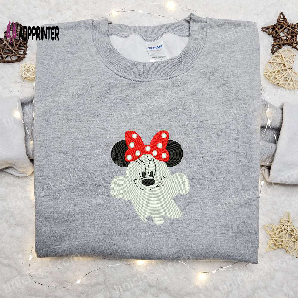 Spooky Smiling Boo Minnie Embroidered Shirt – Best Disney Halloween Gift Ideas Spooky Smiling Boo Minnie Embroidered Shirt – Best Disney Halloween Gift Ideas