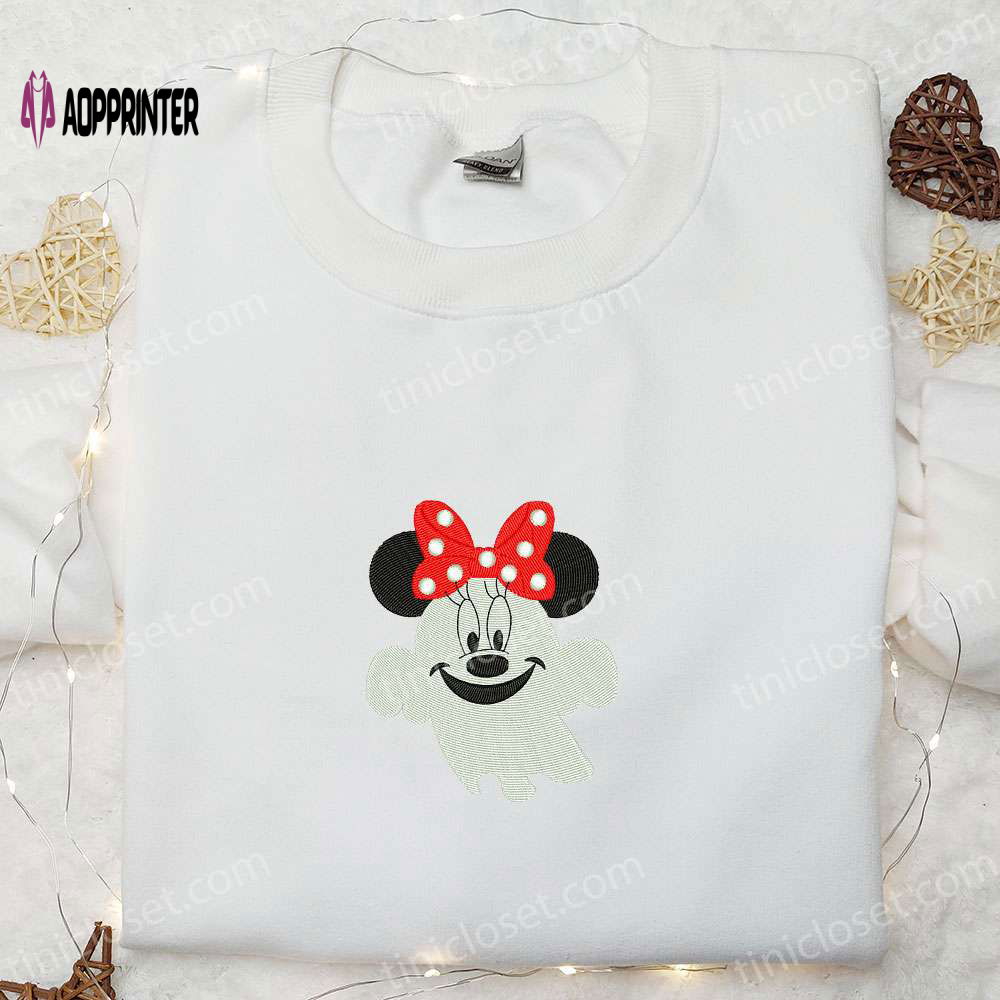 Spooky Smiling Boo Minnie Embroidered Shirt – Top Disney Halloween Gift for the Family Spooky Smiling Boo Minnie Embroidered Shirt – Top Disney Halloween Gift for the Family