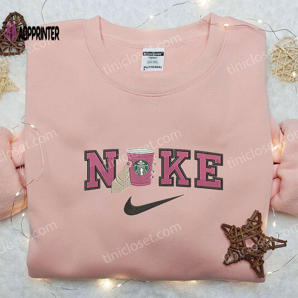 Starbucks x Nike Embroidered Sweatshirt & Shirt: Favorite Drink Inspired Apparel Starbucks x Nike Embroidered Sweatshirt & Shirt: Favorite Drink Inspired Apparel