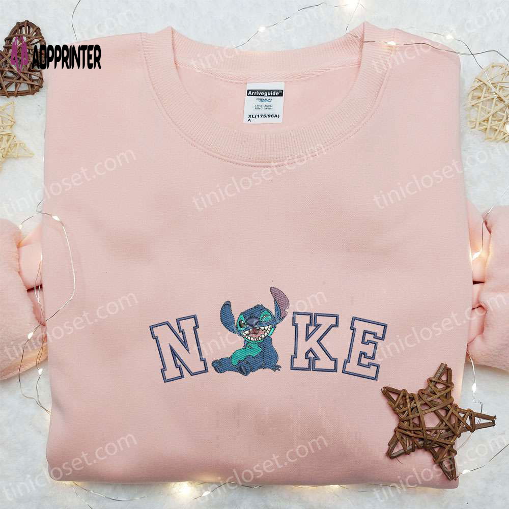 Stitch x Nike Cartoon Embroidered Shirt – Lilo and Stitch Inspired Nike Shirt Stitch x Nike Cartoon Embroidered Shirt – Lilo and Stitch Inspired Nike Shirt