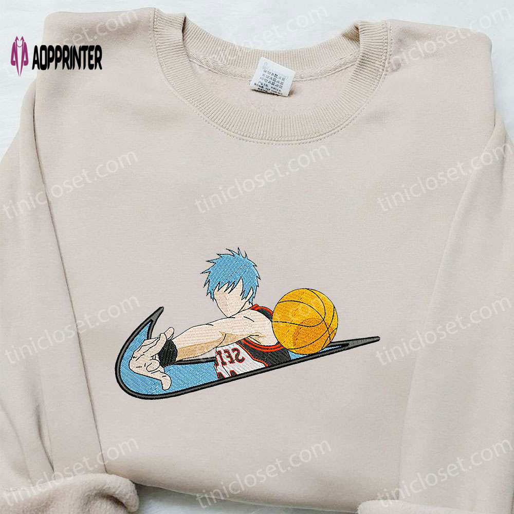 Tetsuya Kuroko x Swoosh Anime Embroidered Sweatshirt – Cool Kuroko no Basket Shirt Tetsuya Kuroko x Swoosh Anime Embroidered Sweatshirt – Cool Kuroko no Basket Shirt