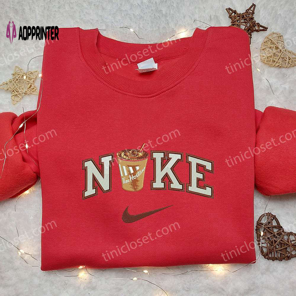 Tim Hortons Cup x Nike Embroidered Sweatshirt – Favorite Drink & Inspired Shirt Tim Hortons Cup x Nike Embroidered Sweatshirt – Favorite Drink & Inspired Shirt