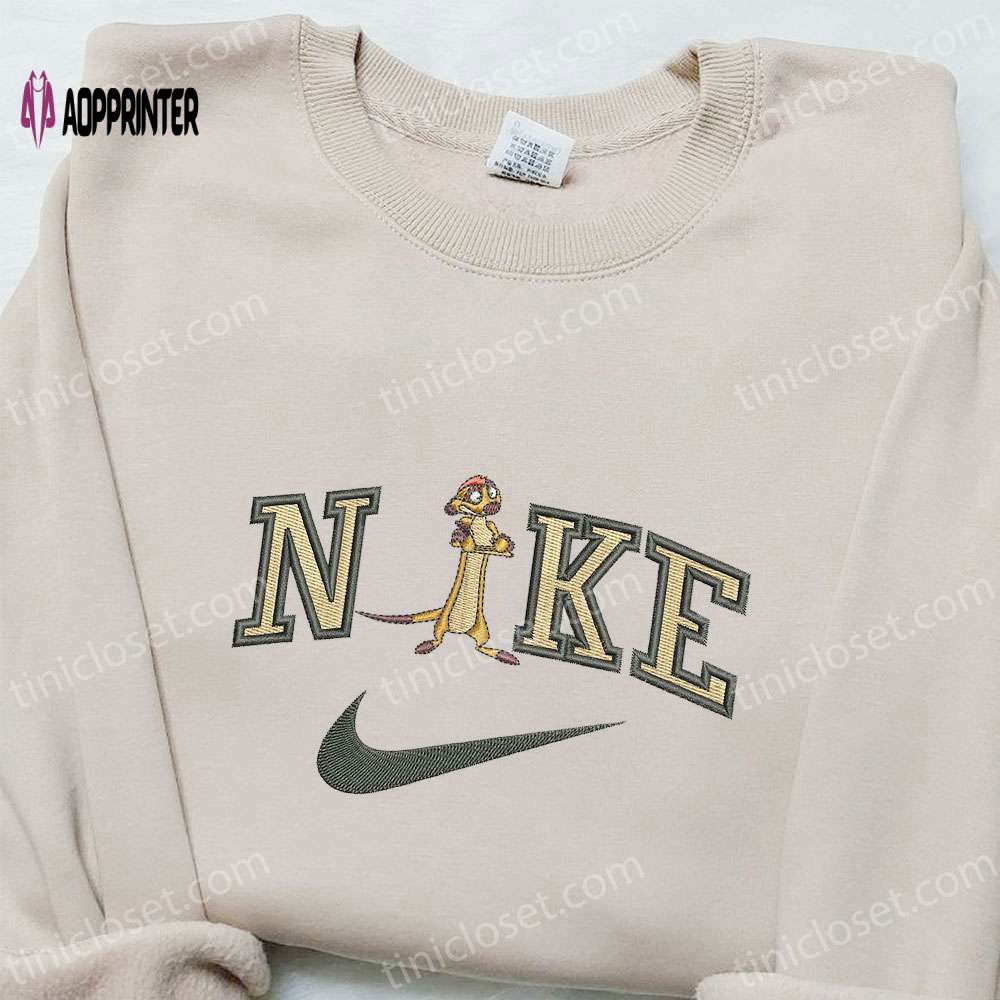Timon x Nike Cartoon Embroidered Sweatshirt: Disney Characters Hoodie Perfect Birthday Gift Idea Timon x Nike Cartoon Embroidered Sweatshirt: Disney Characters Hoodie Perfect Birthday Gift Idea