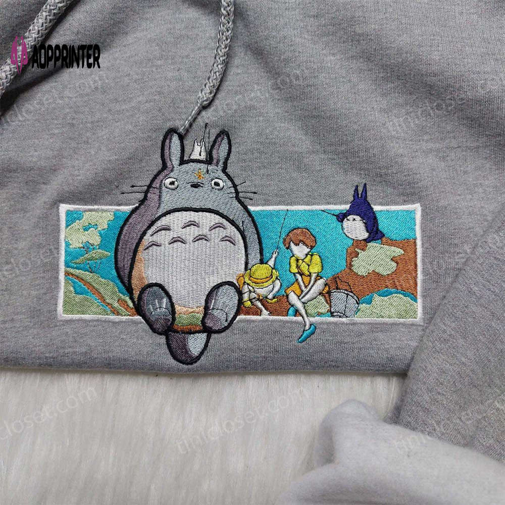 Totoro Embroidered Shirt Neighbor Hoodie & Cute Sweatshirts: Adorable Anime Apparel Totoro Embroidered Shirt Neighbor Hoodie & Cute Sweatshirts: Adorable Anime Apparel