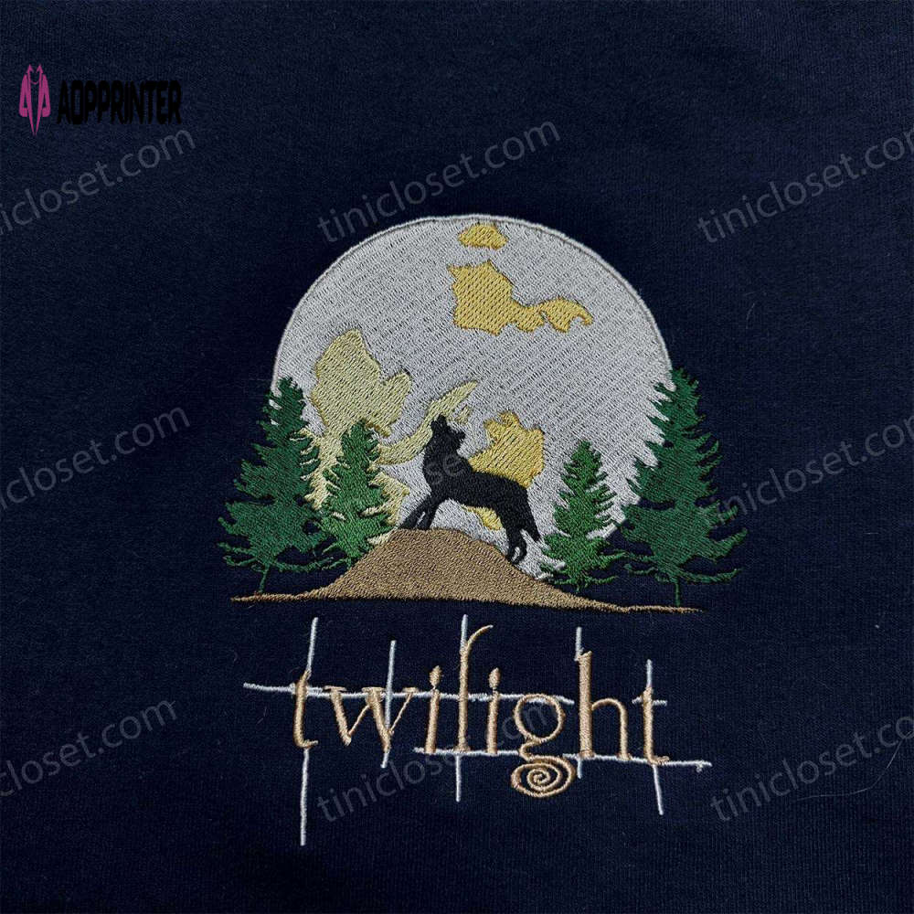 Twilight Embroidered Sweatshirt & Vintage Moon Forks Hoodie – Perfect Twilight Saga Fans Gifts Twilight Embroidered Sweatshirt & Vintage Moon Forks Hoodie – Perfect Twilight Saga Fans Gifts