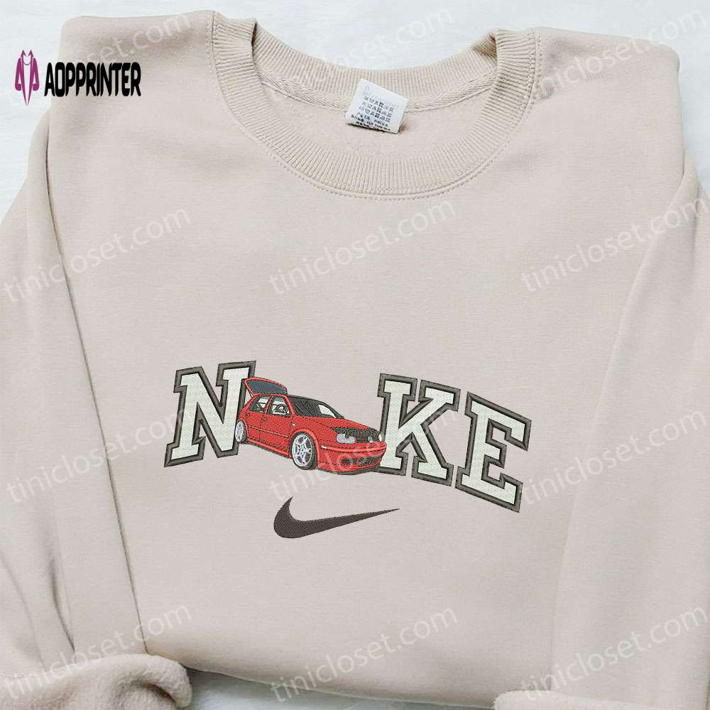 Volkswagen Golf Mk4 x Nike Embroidered Shirt: Best Nike Inspired Gift for Family Volkswagen Golf Mk4 x Nike Embroidered Shirt: Best Nike Inspired Gift for Family