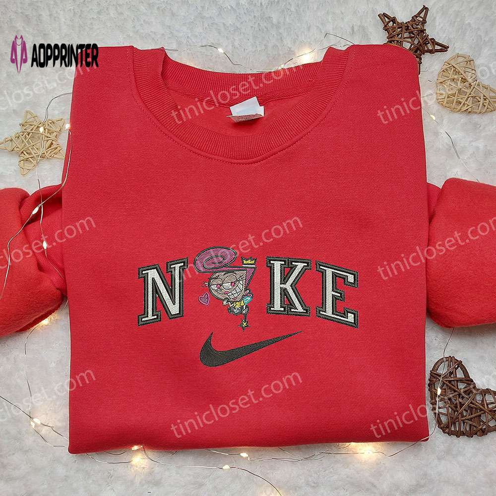 Wanda x Nike Embroidered Sweatshirt Fairly OddParents Cartoon Shirt Nike Inspired Wanda x Nike Embroidered Sweatshirt Fairly OddParents Cartoon Shirt Nike Inspired