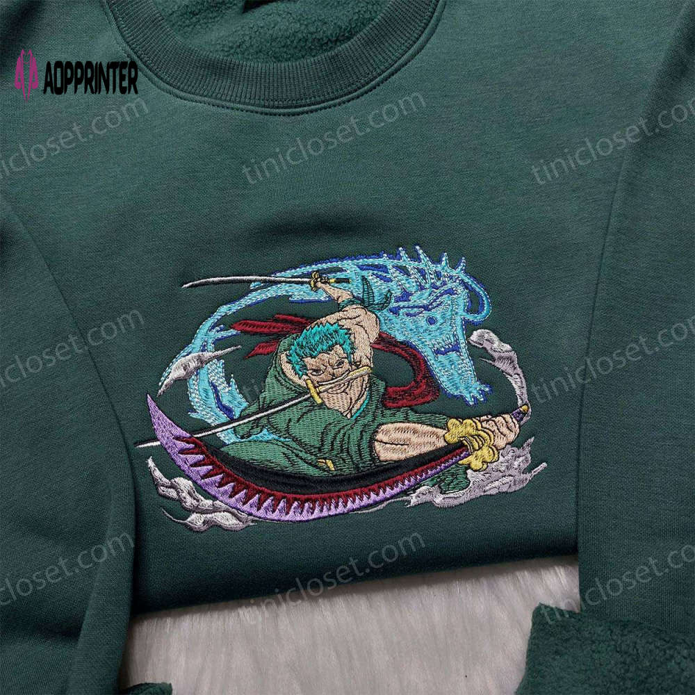 Anime Sweatshirt & Hoodie: Zoro Embroidered & One Piece Designs Hot Topic Shirt Anime Sweatshirt & Hoodie: Zoro Embroidered & One Piece Designs Hot Topic Shirt