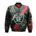 Las Vegas Raiders Bomber Jacket 3D Printed Sport Style Keep Go on Las Vegas Raiders Bomber Jacket 3D Printed Sport Style Keep Go on