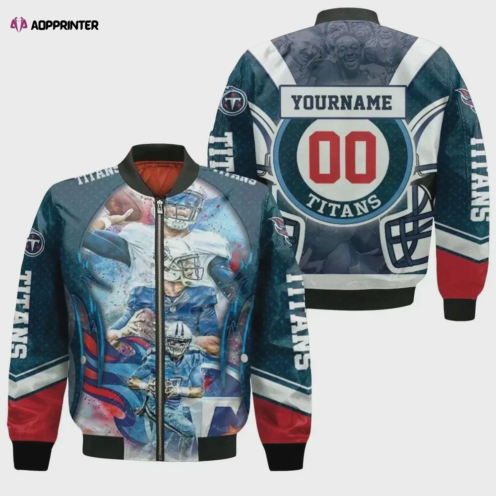 Afc South Division Tennessee Personalized Titans Team Logo Bomber Jacket Afc South Division Tennessee Personalized Titans Team Logo Bomber Jacket