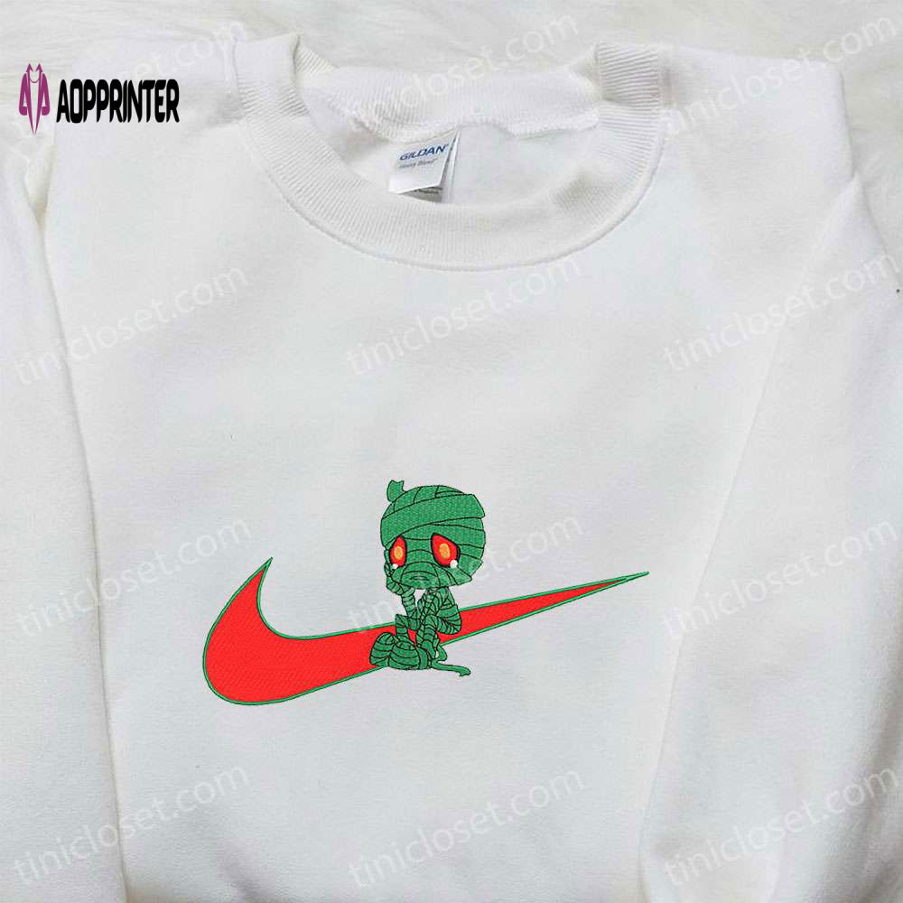 Amumu x Nike Swoosh Game & League of Legends Embroidered Shirt Nike Inspired Design Amumu x Nike Swoosh Game & League of Legends Embroidered Shirt Nike Inspired Design