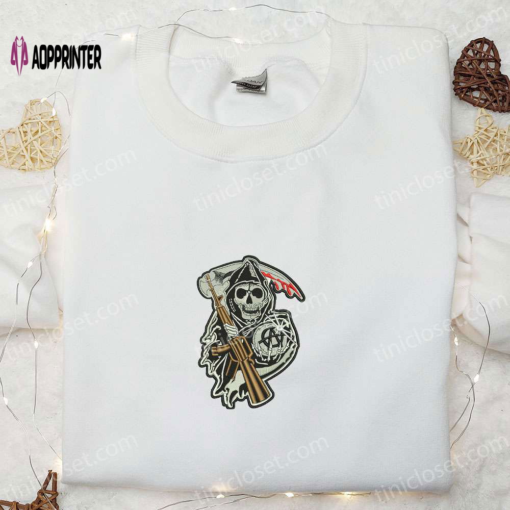 Spooky Style: Angel of Death Embroidered Shirt & Halloween Hoodie – Best Halloween Gifts Spooky Style: Angel of Death Embroidered Shirt & Halloween Hoodie – Best Halloween Gifts