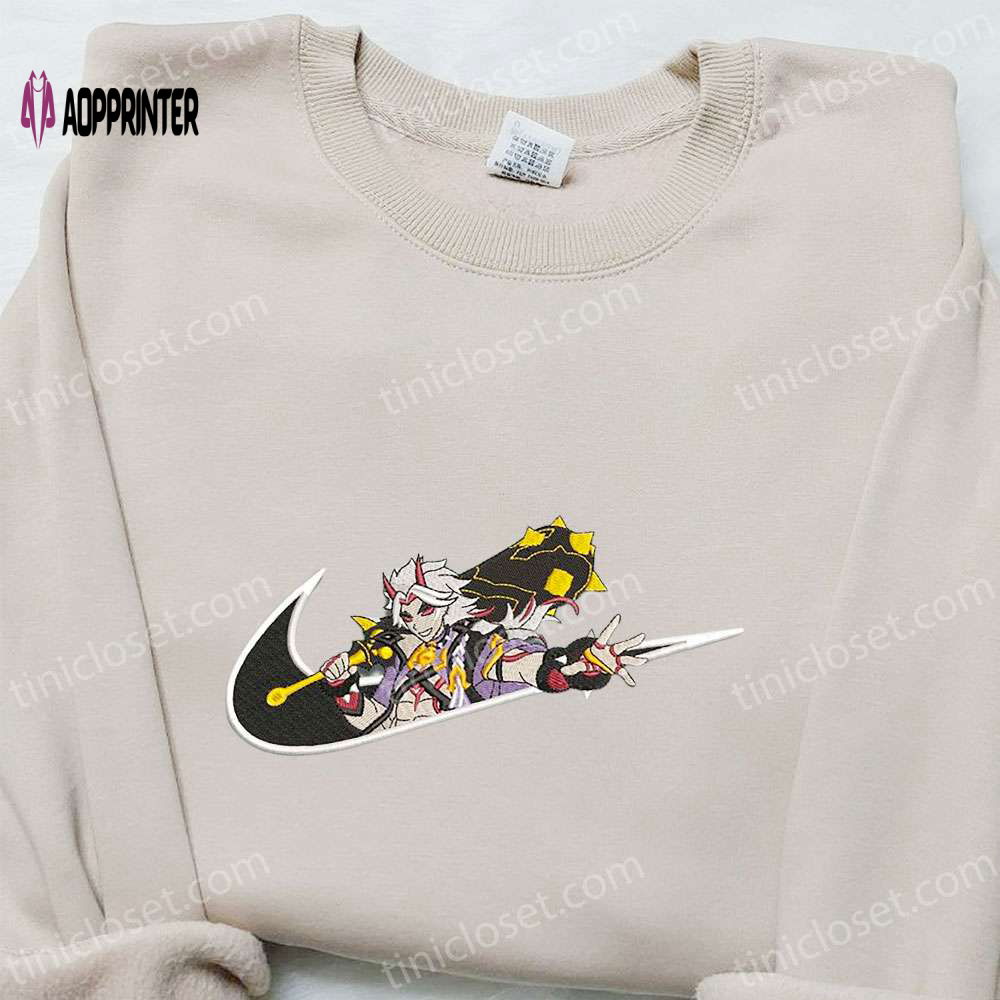 Arataki Itto x Swoosh Game Hoodie: Nike Inspired Embroidered Shirt Perfect Family Gift Ideas Arataki Itto x Swoosh Game Hoodie: Nike Inspired Embroidered Shirt Perfect Family Gift Ideas