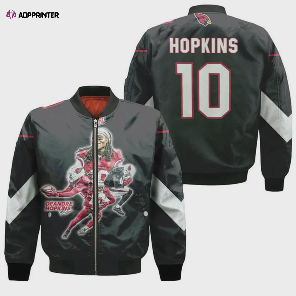 Arizona Cardinals DeAndre Hopkins Pattern Bomber Jacket – Black Arizona Cardinals DeAndre Hopkins Pattern Bomber Jacket – Black