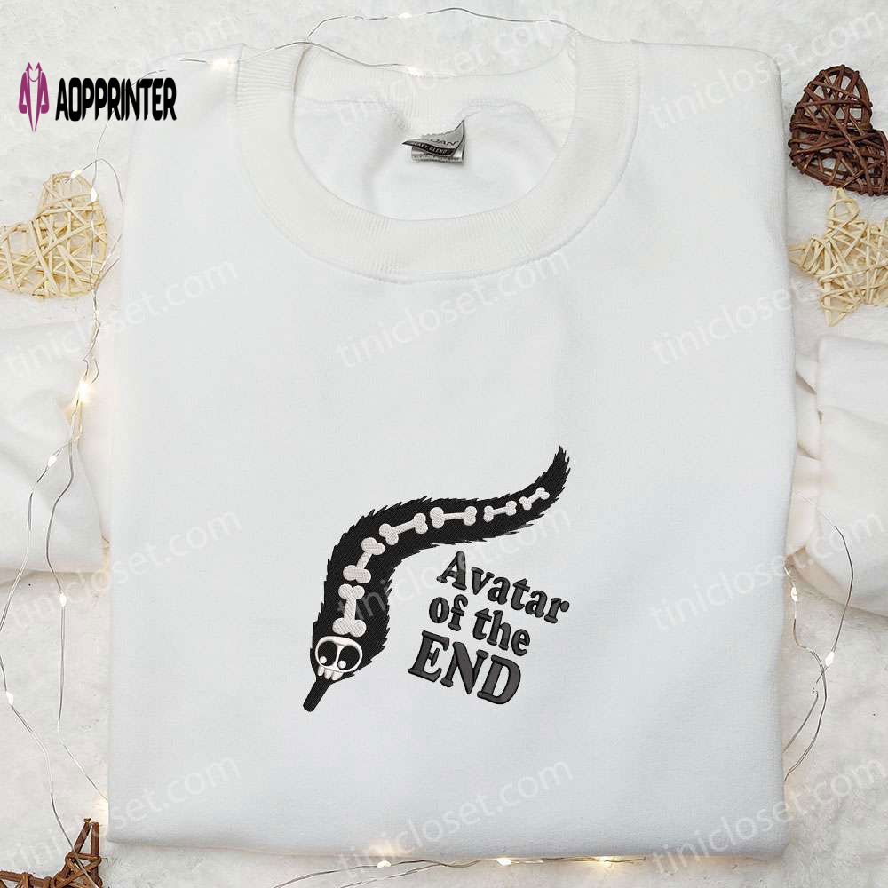 Avatar of the End Embroidered Shirt: Spooky Halloween Sweatshirt – Best Gifts for Family Avatar of the End Embroidered Shirt: Spooky Halloween Sweatshirt – Best Gifts for Family