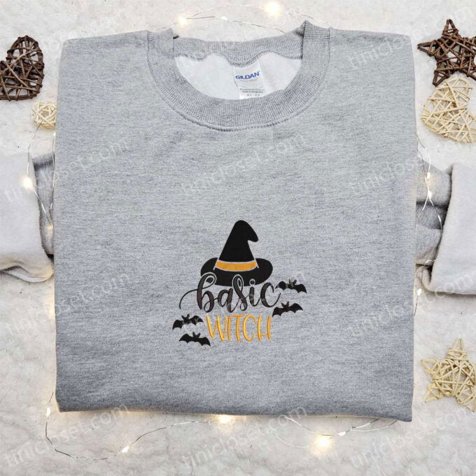 Halloween Embroidered Sweatshirt & Shirt: Basic Witch Hat Design – Best Halloween Shirt Ideas