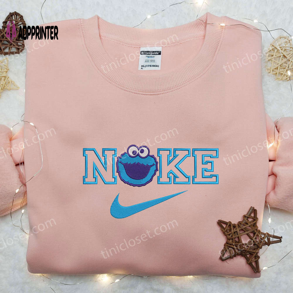 Cookie Monster x Nike Embroidered Shirt – Custom Sesame Street Tee Cookie Monster x Nike Embroidered Shirt – Custom Sesame Street Tee