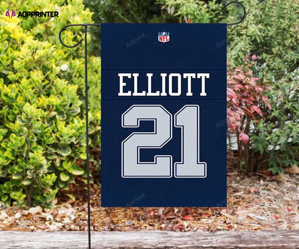 Dallas Cowboys Elliott 21 Jersey Double Sided Printing Garden Flag – House Flag Home Decor Gift – House Flag Home Decor Gift Dallas Cowboys Elliott 21 Jersey Double Sided Printing Garden Flag – House Flag Home Decor Gift – House Flag Home Decor Gift