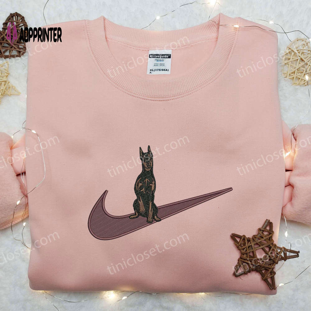 Dobermann x Nike Embroidered Shirt – Custom & Inspired Nike Apparel Dobermann x Nike Embroidered Shirt – Custom & Inspired Nike Apparel