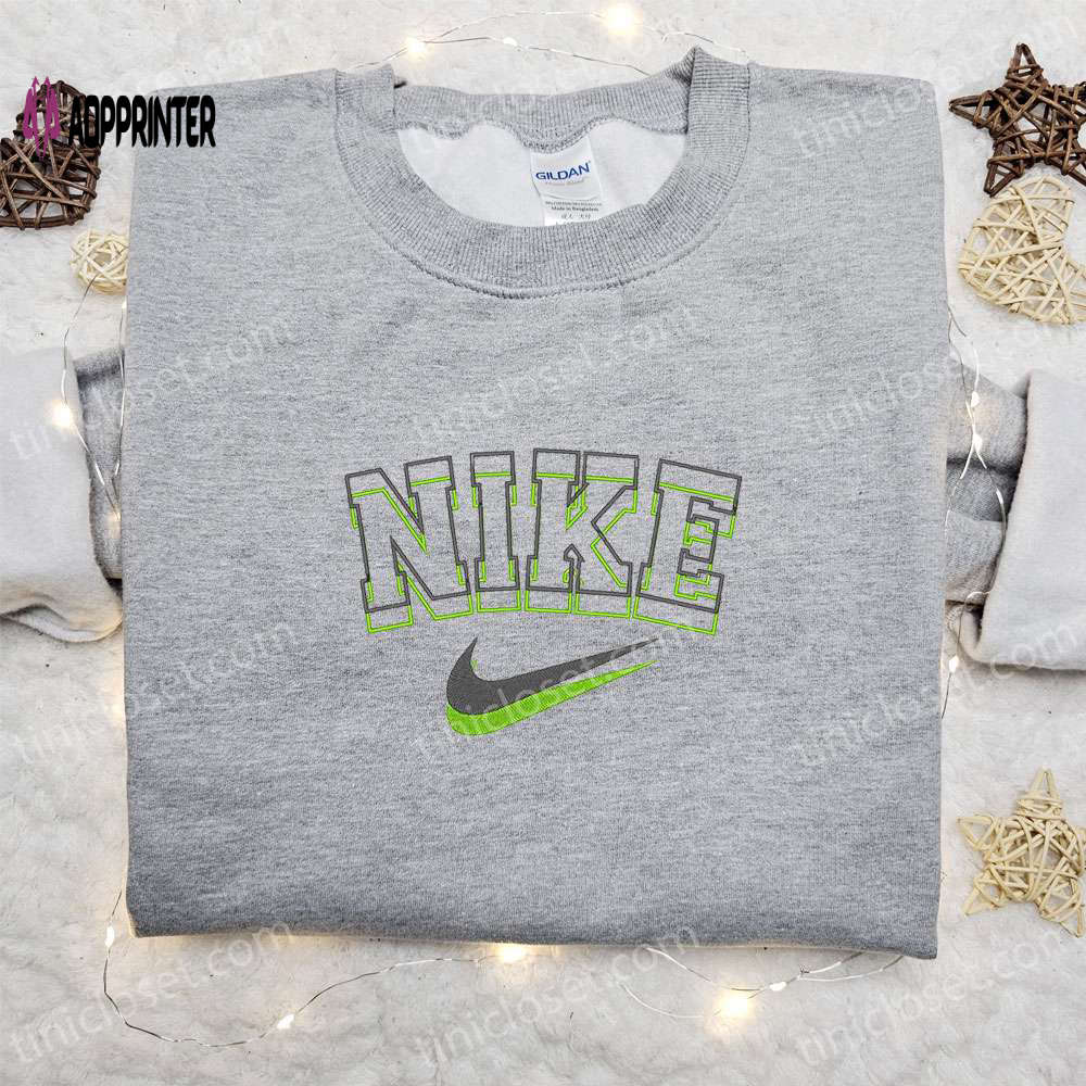 Double Outline x Nike Embroidered Sweatshirt – Best Nike Inspired Family Birthday Gift Double Outline x Nike Embroidered Sweatshirt – Best Nike Inspired Family Birthday Gift