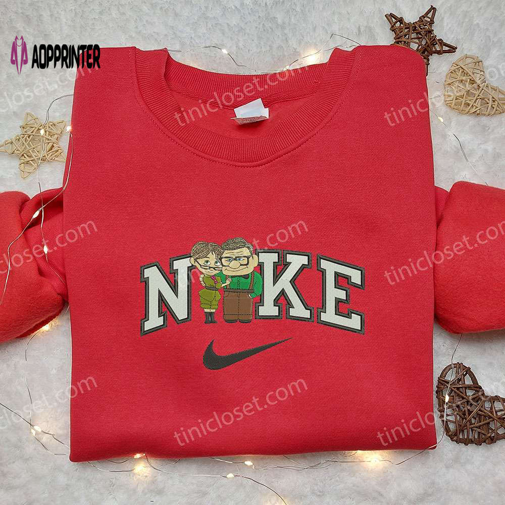 Custom Nike Embroidered Shirt: Ellie And Carl s x Up Design Custom Nike Embroidered Shirt: Ellie And Carl s x Up Design