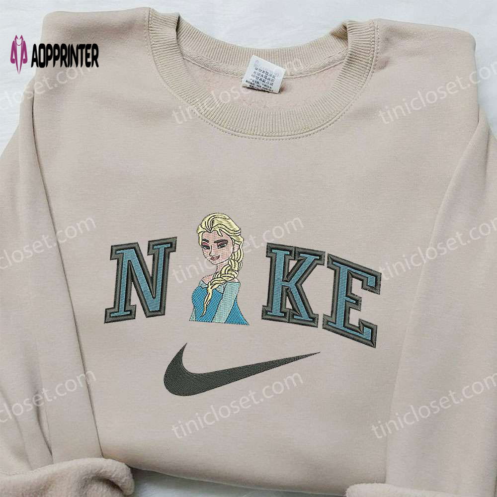 Elsa x Nike Embroidered Shirt – Frozen & Custom Nike Design Elsa x Nike Embroidered Shirt – Frozen & Custom Nike Design