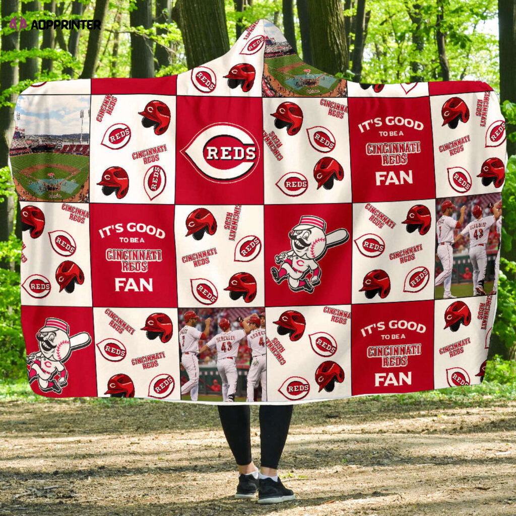 Cincinnati Reds Fan Gift: Cozy Full Printing Hooded Blanket for Men & Women Cincinnati Reds Fan Gift: Cozy Full Printing Hooded Blanket for Men & Women