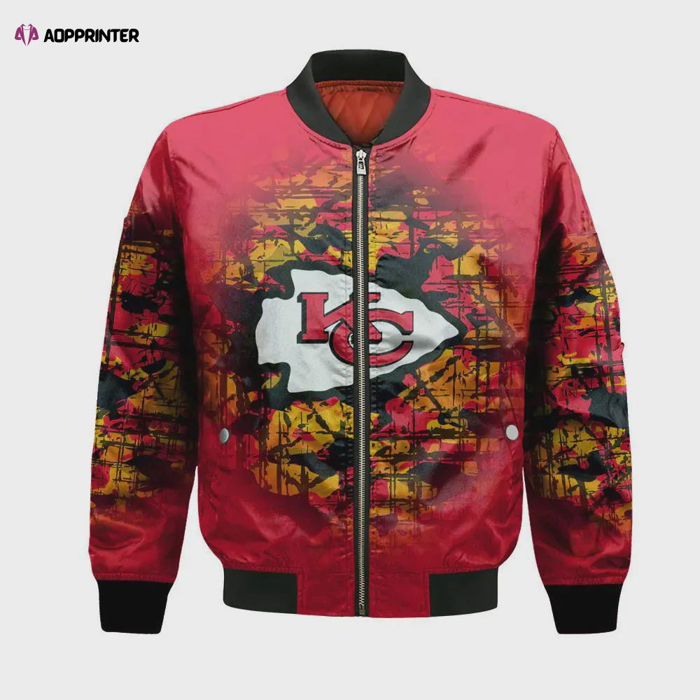 Kansas City Chiefs Bomber Jacket 3D Printed Camouflage Vintage Kansas City Chiefs Bomber Jacket 3D Printed Camouflage Vintage